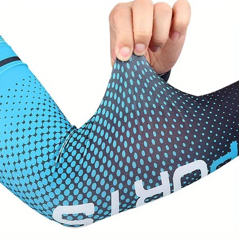 Ice Silk Arm Sleeves Uv Protection Anti-Slip Sunscreen For Men & Women Cooling Summer Outdoor Sports Sleeve For Cycling