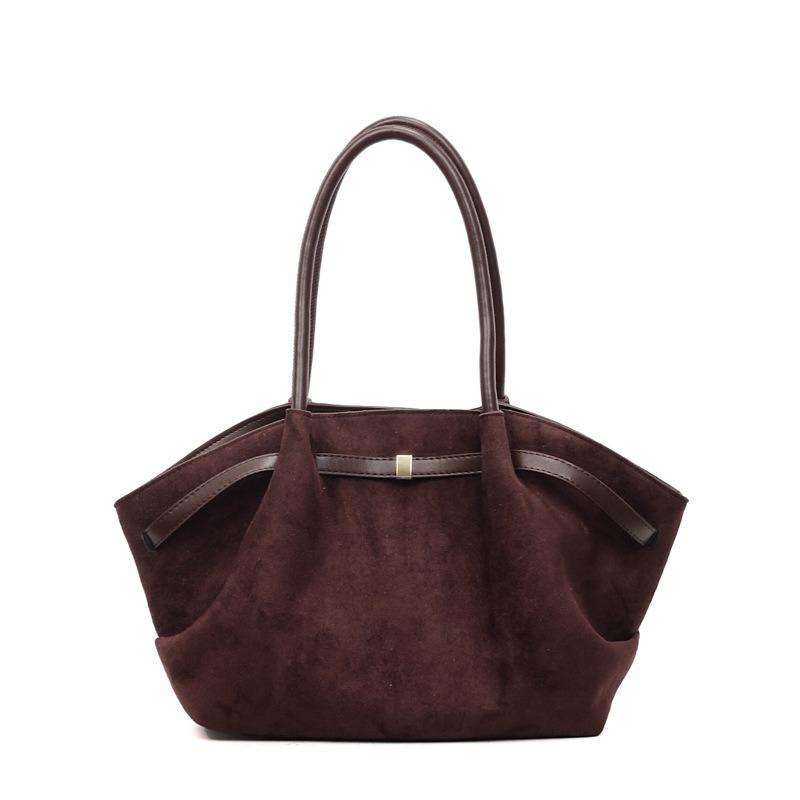 Niche frosted fleece tote bag women's new large-capacity underarm dumpling bag commuter shoulder bag