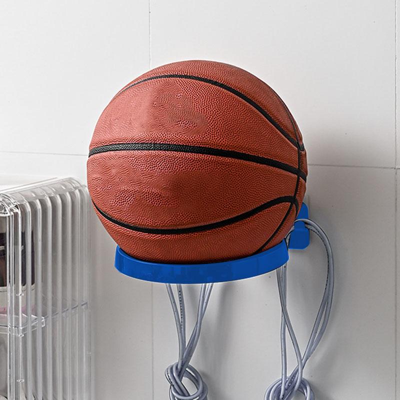 Soccer Ball Wall Mount Display Holder Plastic Football Storage Rack Basketball Supplies Blue