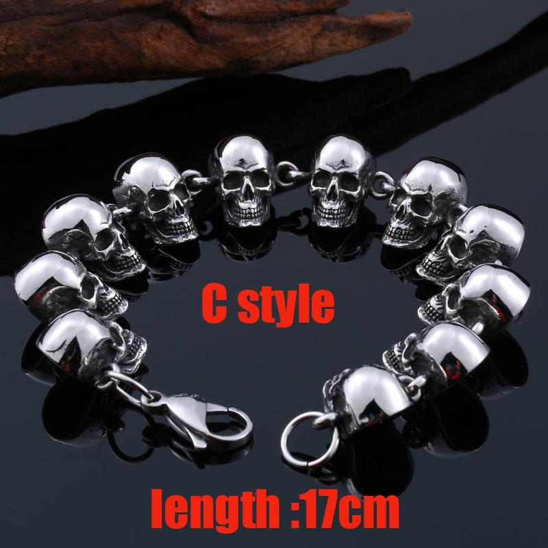 

Beier 316L Stainless Steel bracelet punk skull Bracelet For Vintage Cool Dragon Style Men s Bracelet Jewelry LLBC8-036R