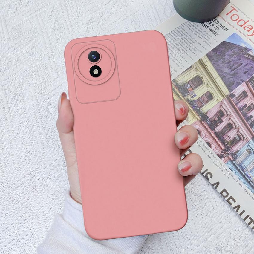For Vivo Y02 Y02A Y100 Y55 S10 S12 T1X T2X S9 Phone Case Fashion Aesthetic Solid Color Matte Silicone Lens Protection Anti Fall Shell For Vivo Housing