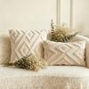 Rhombus Pattern Solid Color Pillowcase, Washable Throw Pillow Cover, Rectangle Square Cushion Cover for Home Living Room Bedroom Sofa Bed