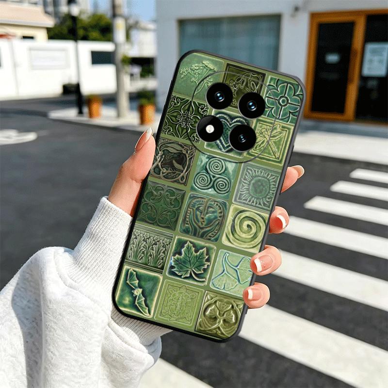 Italian Sicilian Style Floral Pattern Soft Phone Case for Xiaomi Redmi Note 12 13 14 15 Pro Plus 11 12S 11S 11T 10 4G Black Cove