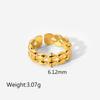 Yori Fashion Exquisite Metalltextur Verstellbarer Ring Minimalistischer Schmuck Bijoux Femme Neues Geschenk für Sie