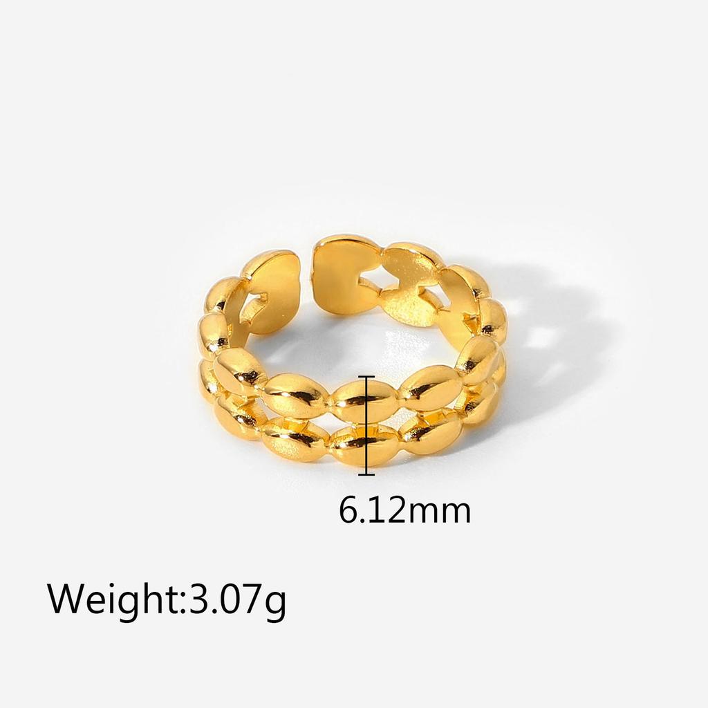 Yori Fashion Exquisite Metalltextur Verstellbarer Ring Minimalistischer Schmuck Bijoux Femme Neues Geschenk für Sie