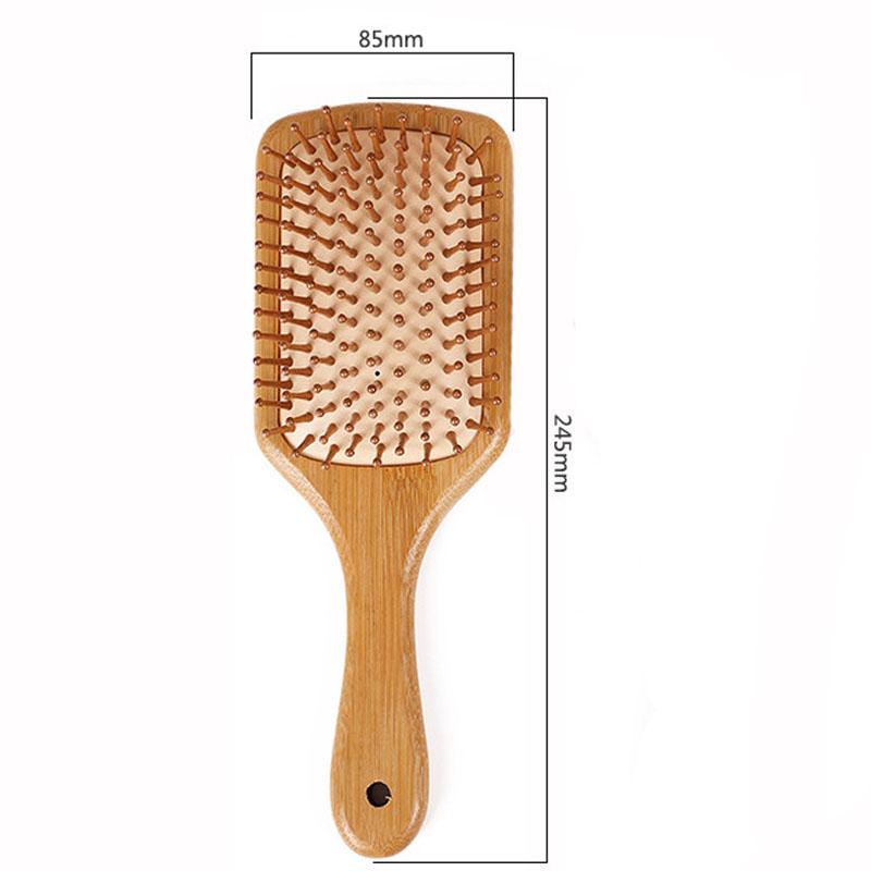 

Натуральная бамбуковая щетка для волос - большая массажная подушка для головы, деревянная расческа для распутывания волос, НОВАЯ коричневый