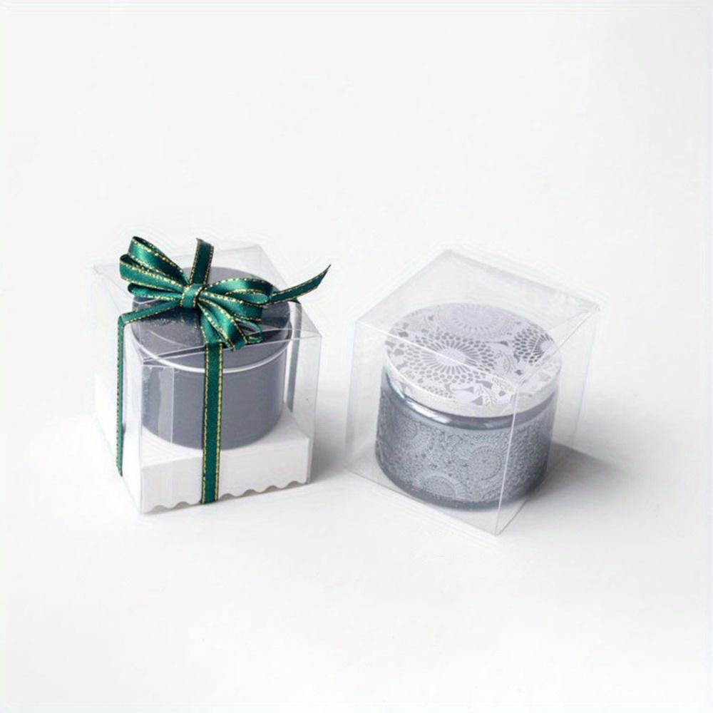 5pcs Clear Party Favor Boxes Clear Treat Boxes with Inserts and Ribbon Favors Boxes Wedding Shower Favor Boxes Packaging Boxes Gift Box