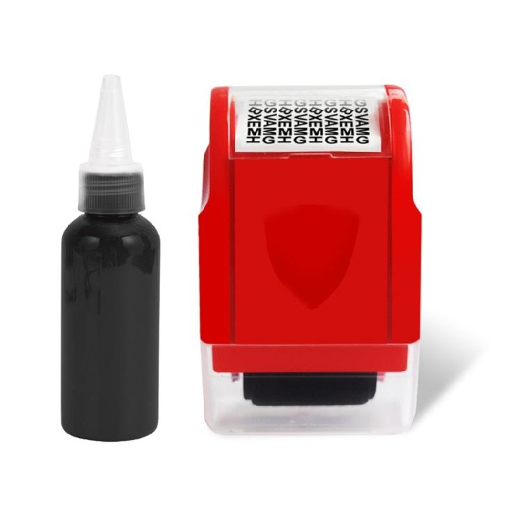 Privacy Protective Roller Stamper with Dustproof Lid Identity Theft Prevention Stamper Roller for Document Mail Address