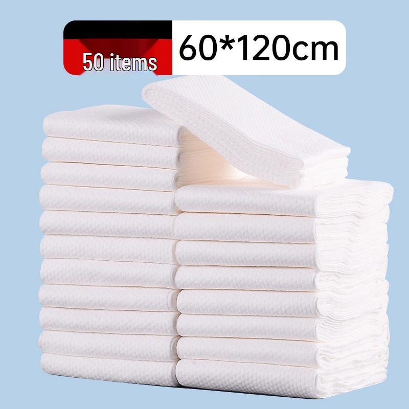 Hundun Bulk Disposable Bath Towels - 50 Count