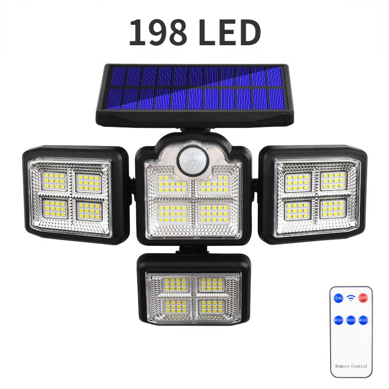 333 LEDS Dış Mekan Güneş Işıkları Hareket Sensörü Güçlü Led Lamba Spot Güneş Işığı Enerji Dış Bahçe Duvar Dekoru Için Su Geçirmez