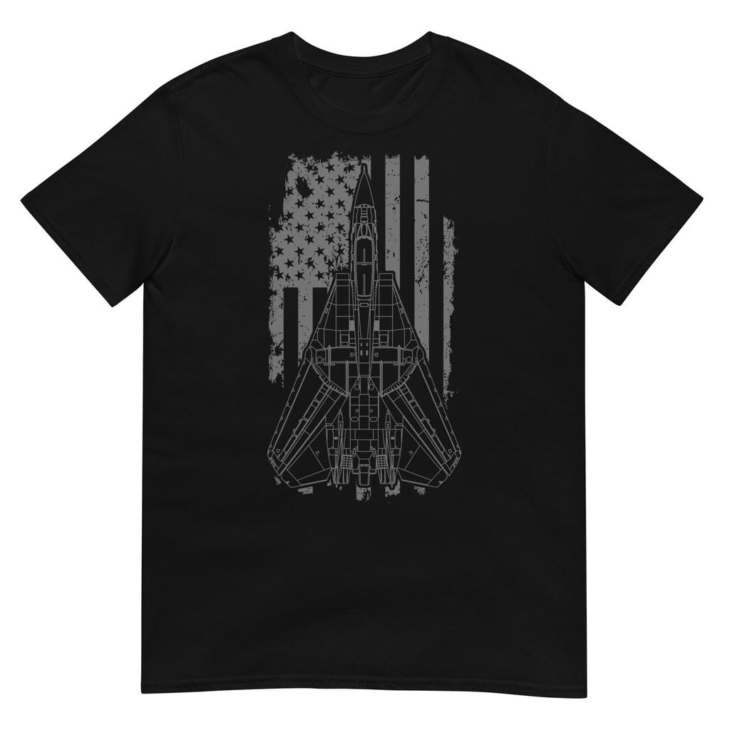 F14 Tomcat Jet Fighter Vintage American Flag 14th July Tshirt