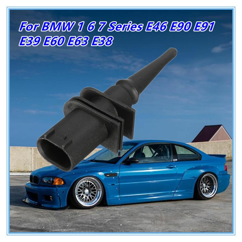 1Pcs Black Temp Exterior Outside Ambient Car Air Temperature Sensor For BMW 1 6 7 Series E46 E90 E91 E39 E60 E63 E38 65816905133