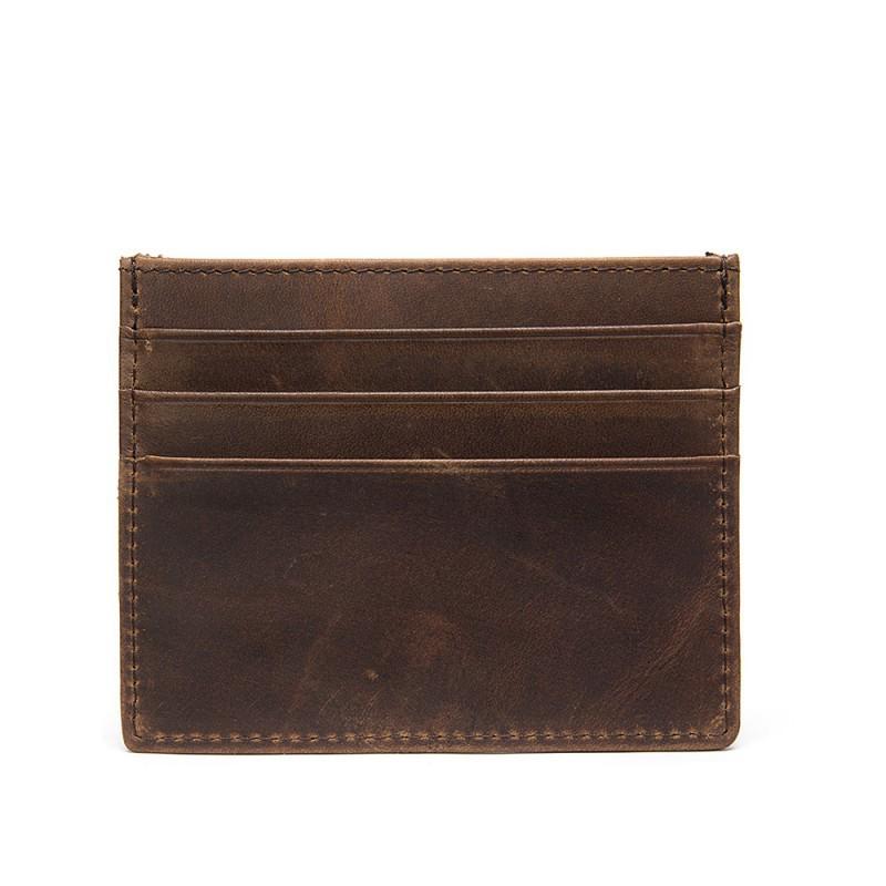 Men's Real Pickup Bag Women's Simple Credit Card Holder Multiple Slots Top Layer Cow Cover Thin Design