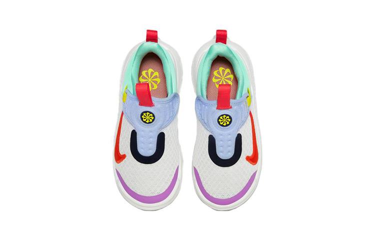 Nike E Series 1.0 Lightweight Cushioning Abrasion Resistant Low top Kids' Running Shoes White Red DZ2841-100