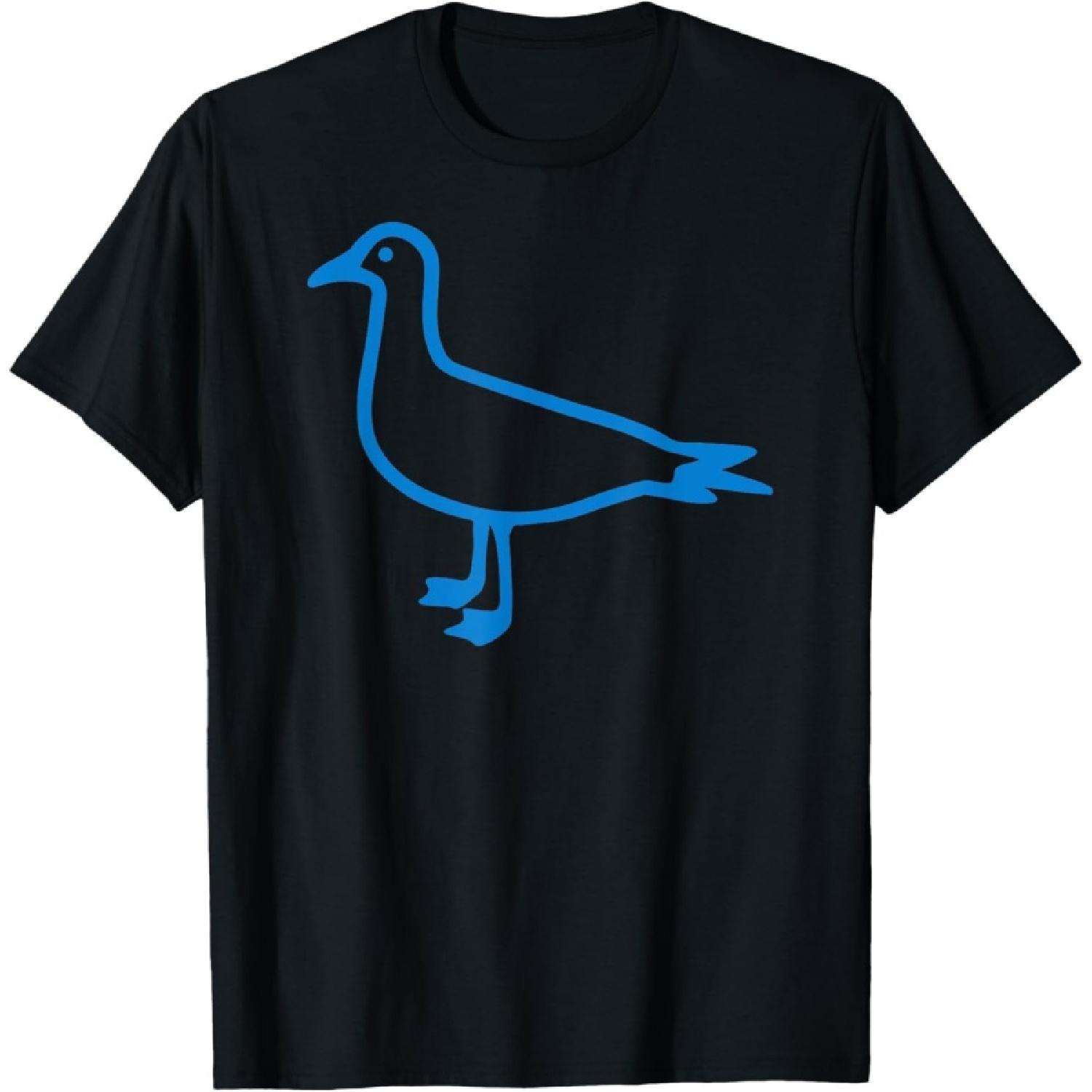 Blue seagull T-Shirt S