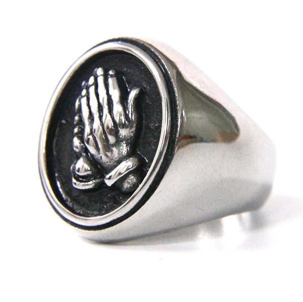 Fashion Cool Blessed Virgin Mary Ring 316L Stainless Steel Mens Ring Band Party New Polishing Fashion Hands Rings