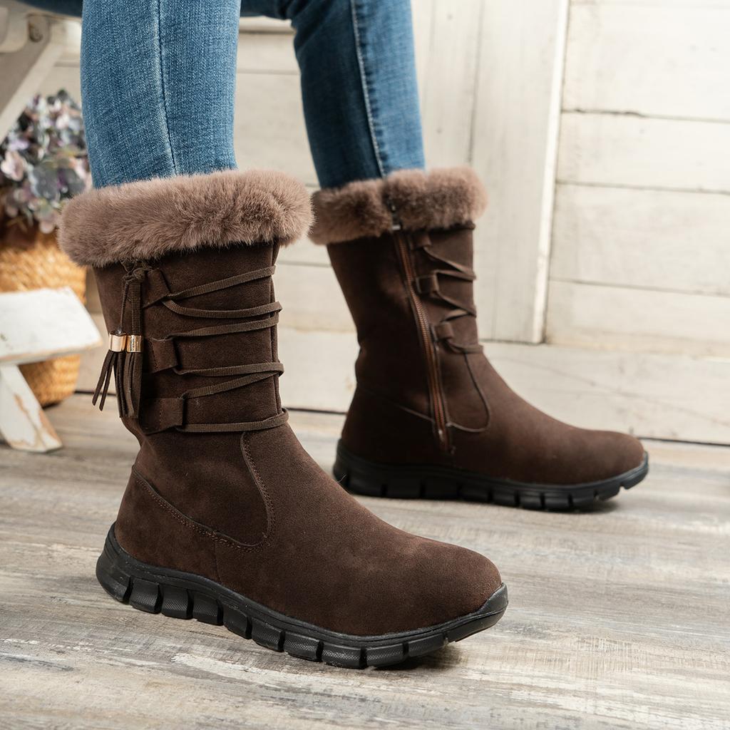 Snow boots women's new women's shoes winter velvet thickened thick-soled high-top short boots cotton shoes