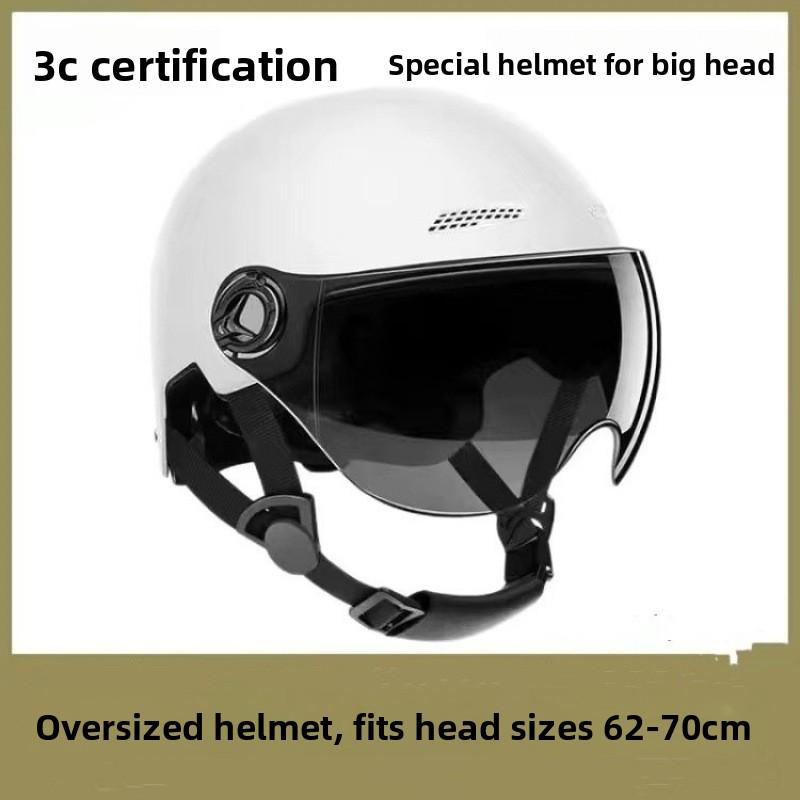 Large Electric Car Helmet Men's Large Head Circumference Extra Large Size Half Helmet