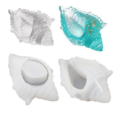 Moules en Silicone en forme de coquille pour gypse et béton, pot de fleurs, grands moules en Silicone conque pour artisanat en résine époxy