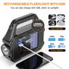 50W Flashlight USB Charge Electric Torch 6 Gear COB/LED Torch Light Portable Powerful Lantern Solar Light for Camping Hiking