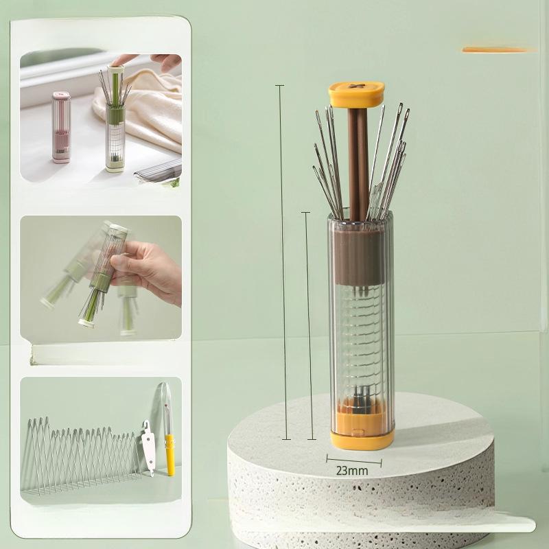 

Новое ведро для хранения игл с прессовым типом, бытовое устройство для хранения игл ручной работы, магнитная бутылка для хранения игл жёлтый