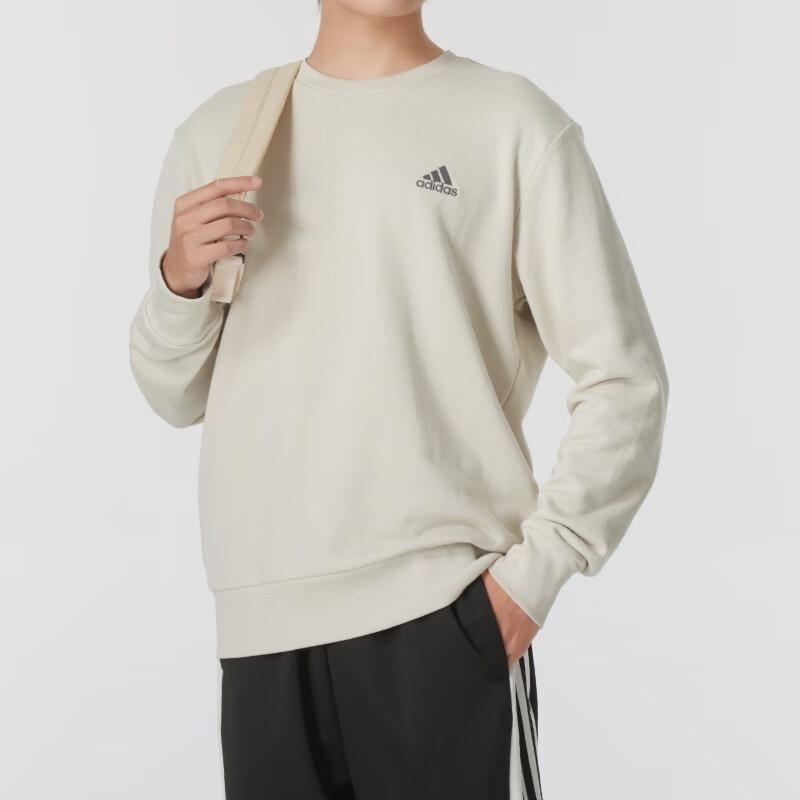 Adidas Sweatshirts Men's Beige Crew Neck Moderate Other JG8493