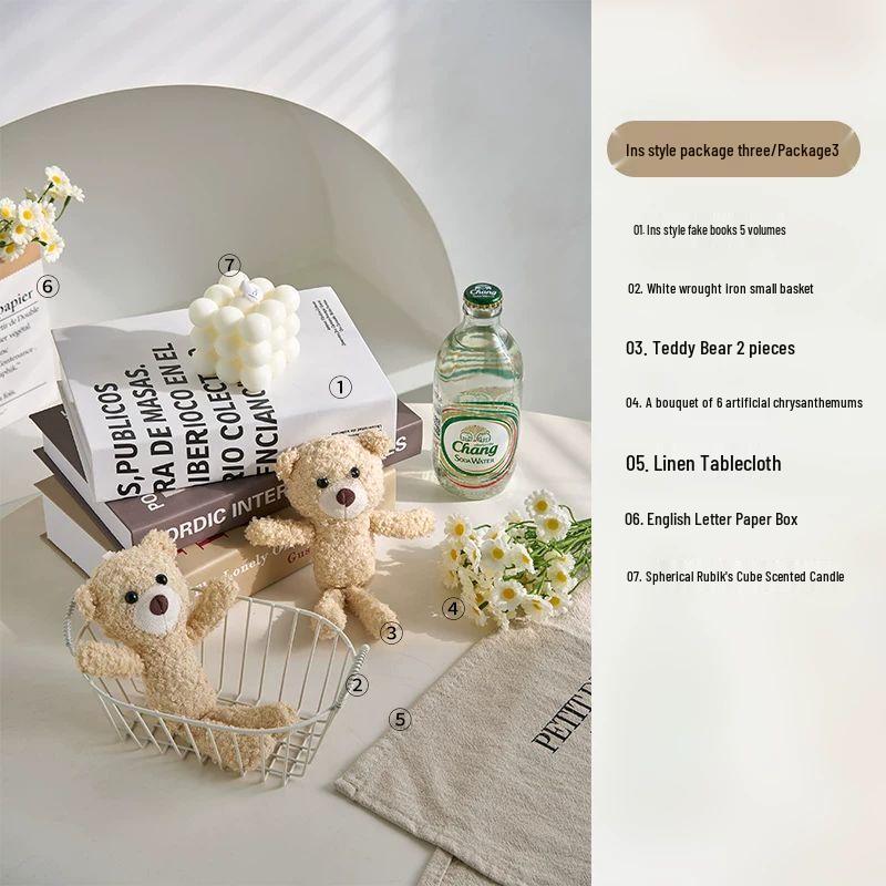 

Cream Style Decorative Fake Book Prop