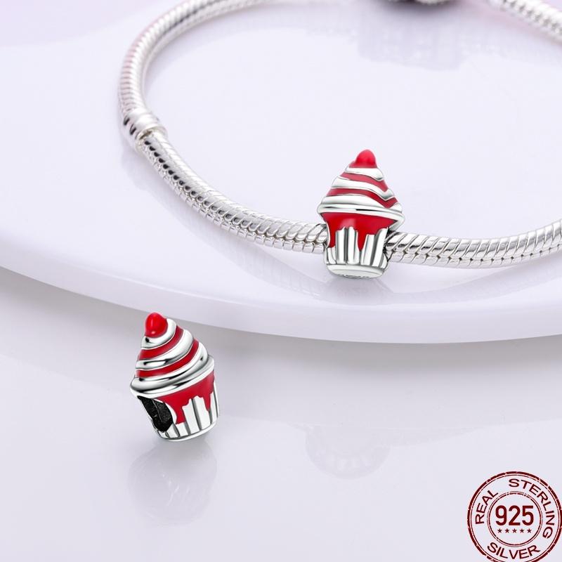 New 100% Copper Shiny Zirconia Strawberry Fruit Cherry Pineapple Beads Beaded For 3Mm Original Bracelet Diy