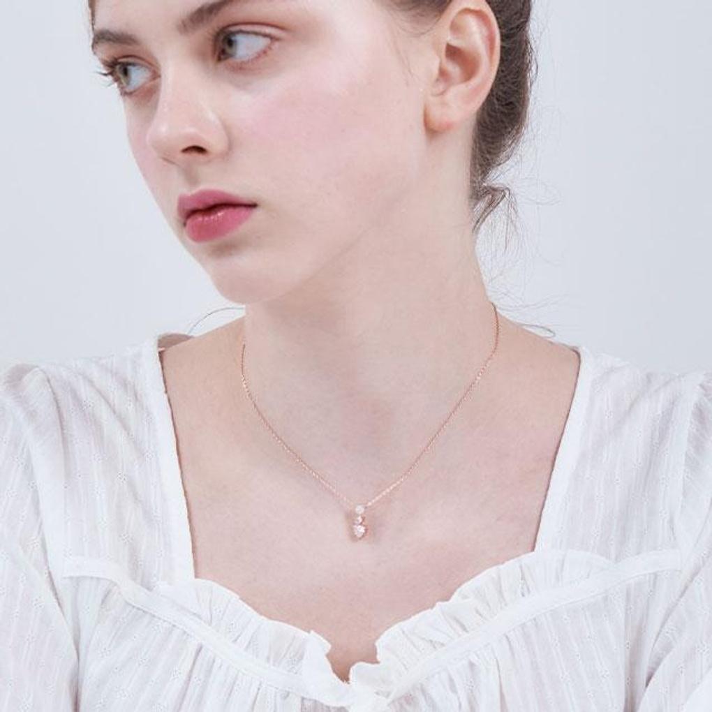 [ELLE Jewelry] Bling Heart Necklace ELBRNN230