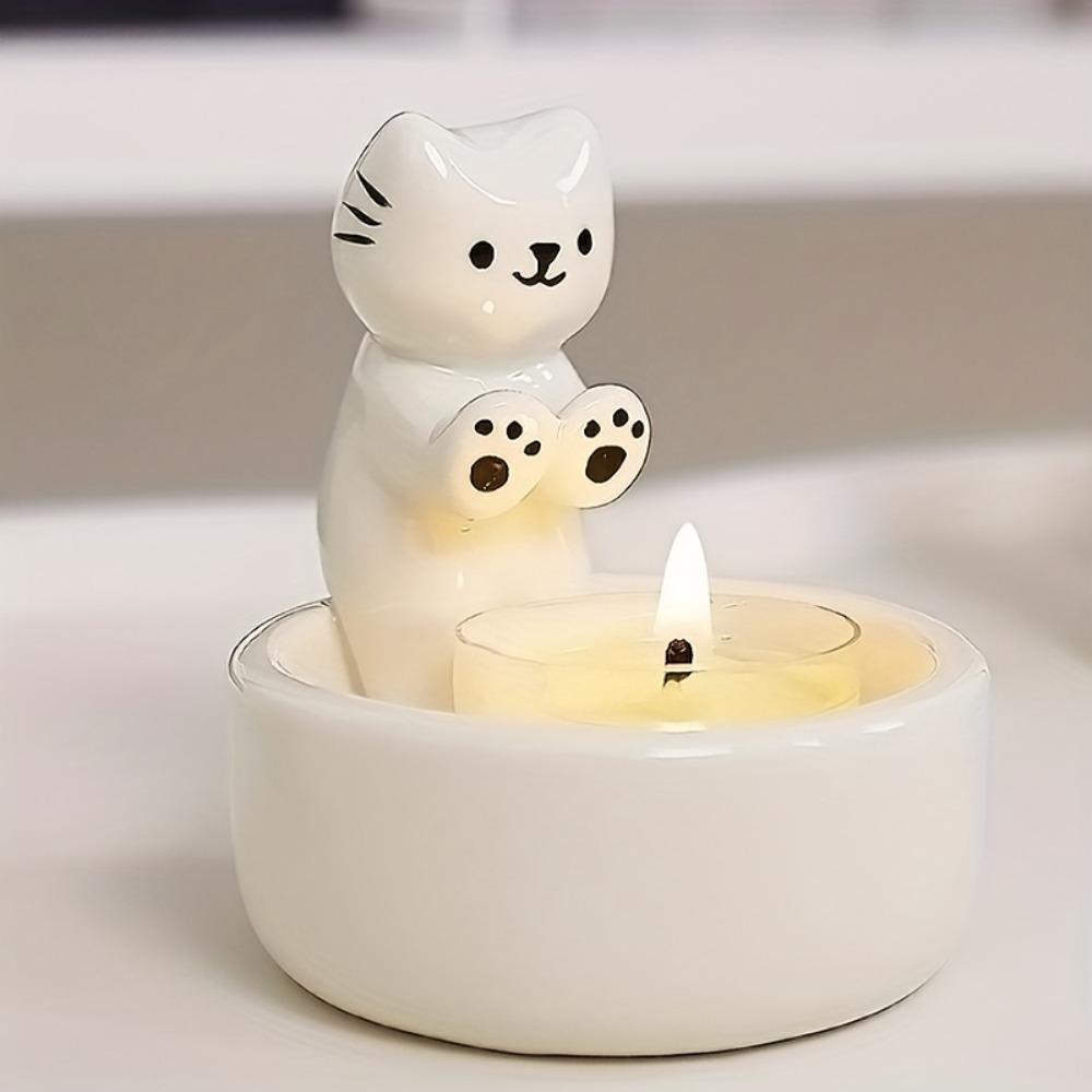 Ceramic Cartoon Animal Candle Holder Nordic Style Desktop Candelabrum Tealight Holder Home Decor