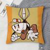 C-Cuphead Double-Sided Printed Square Decorative Cushion Cover For Sofa Living Room Home Decor