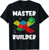Master Builder Kids Building Blocks Brick Toy Master Builder T-Shirt  Streetwear  Graphic T Shirts  Men Clothing  Camisetas