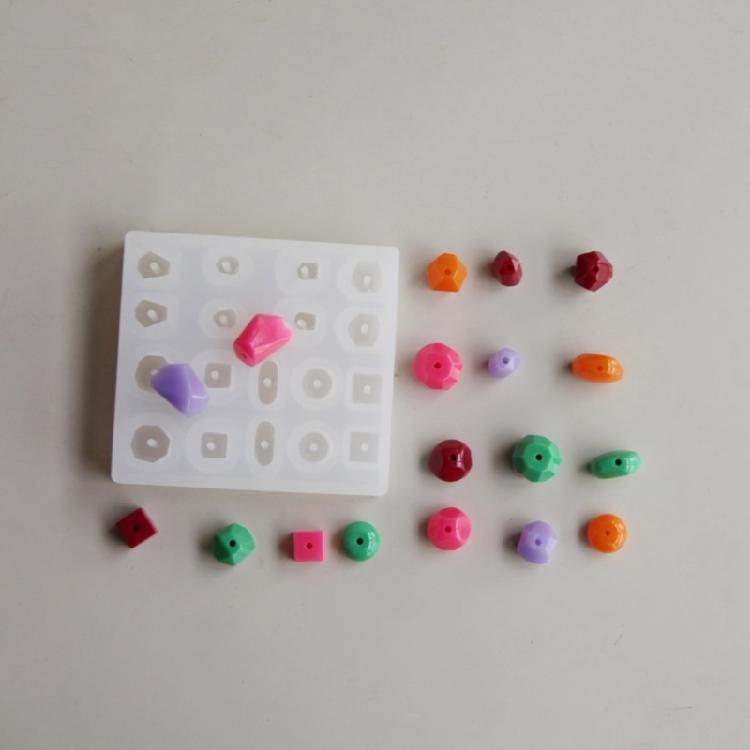 Silicone Crafting Mold Geometric Shape Handmade Beads Supplies Silicone Texture Suitable for Craft and Studio Projects