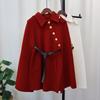 Autumn and winter new belt knitted double-sided woolen cloak coat high-end temperament sweater shawl women