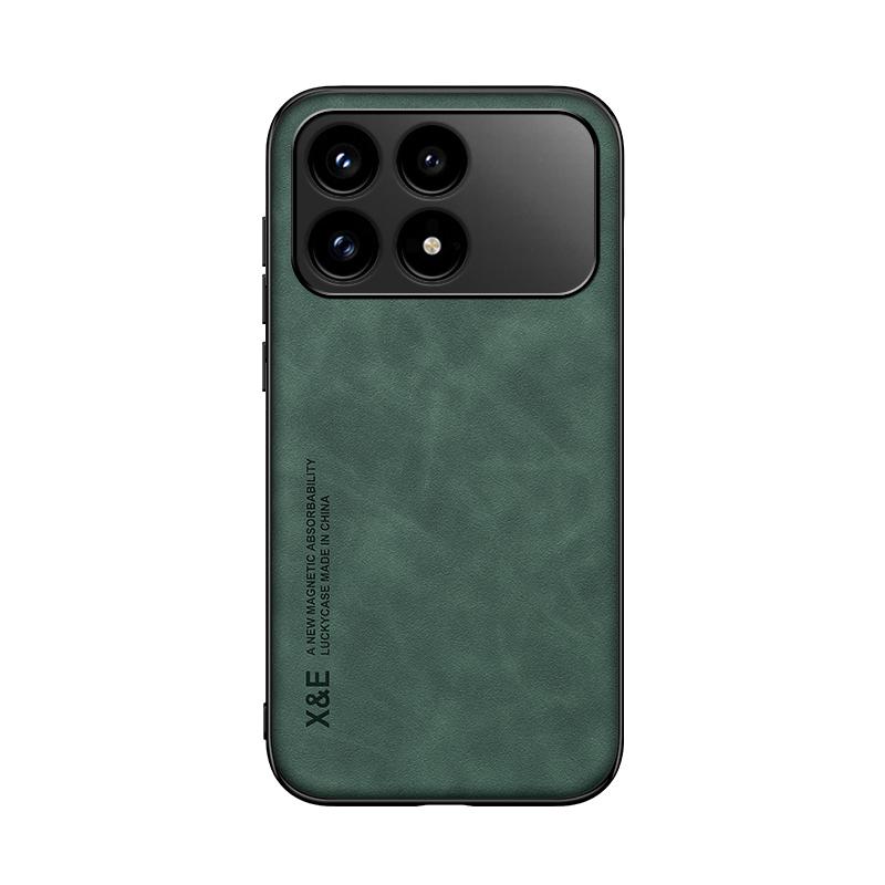 

Чехол-книжка из кожи с ощущением кожи для Xiaomi Redmi Note 13 13R 13C 14 14C 14R 15 A5 K70 K80 K90 turbo 4 Pro plus Max Cover Роскошный Redmi 13R зелёный