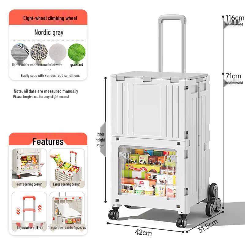 

Yiyayun Foldable Outdoor Camping & Shopping Cart