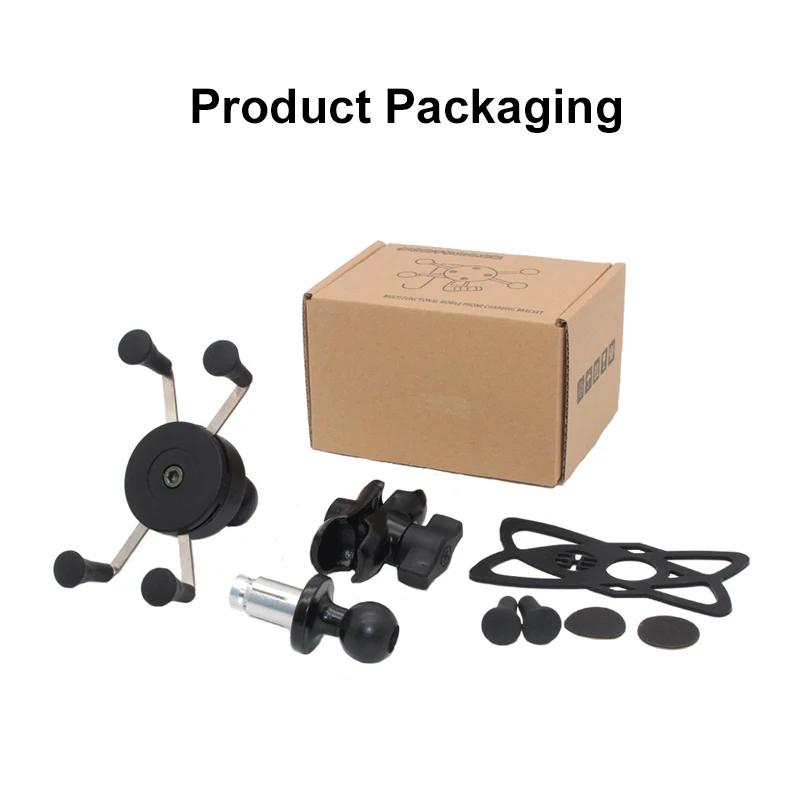 Motorcycle Phone Holder Fork Stem Mount GPS Navigation Bracket with USB Charger for BMW F900XR Yamaha Tenere700 Cellphone Stand