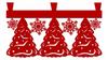 Envy CHRISTMAS TREES SNOWFLAKES pelmet curtain CHRISTMAS PATKI 60x35 with