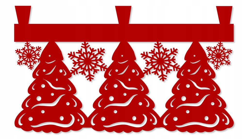 Envy CHRISTMAS TREES SNOWFLAKES pelmet curtain CHRISTMAS PATKI 60x35 with