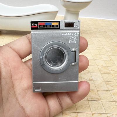 Dollhouse Washer Openable Lid High Simulation ABS 1:12 Mini Washing Machine Model Play House Toy for Micro Landscape