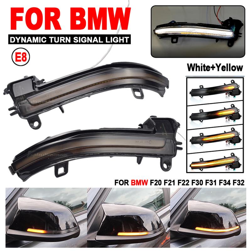 Black LED Dynamic Turn Signal Light Side Mirror Flashing Light for BMW 1 2 3 4 X1 M Series F20 F30 F31 F32 F33 F34 F36 E84 i3