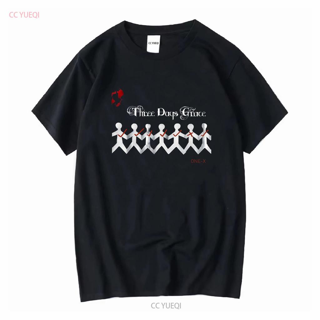 Three Days Grace Band One X T Shirt vintage Washed Stylish Unisex Versatile homme Soft streetwear graphic Slightly Casual