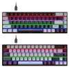 HXSJ V800 Kabelgebundene mechanische Tastatur 68 Tasten RGB-Gaming-Tastatur mit abnehmbarem Typ-C-Kabel ABS