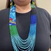 Handmade Seed Bead Necklace: Boho Wood