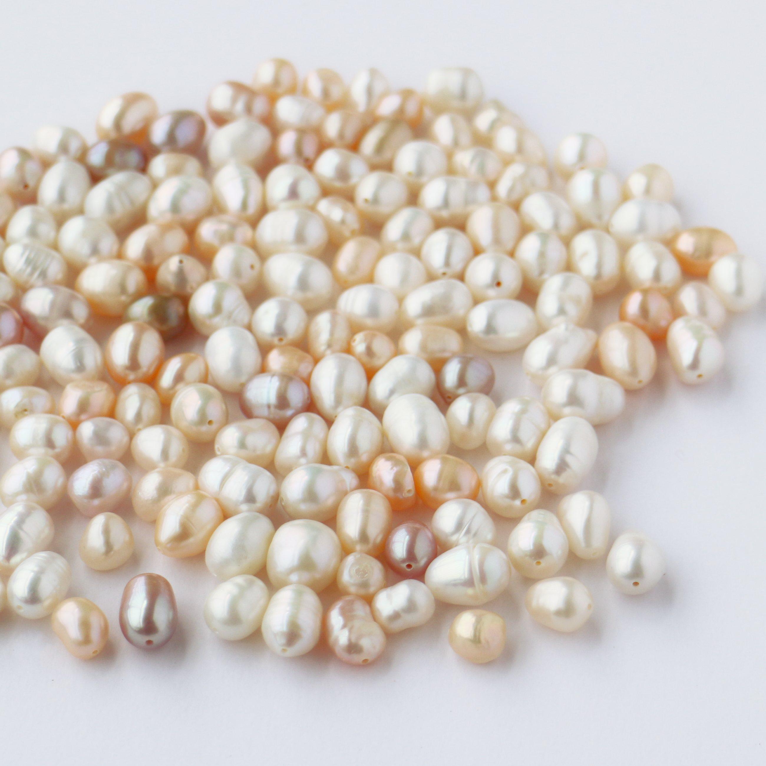 Freshwater Pearl Parts 55g Freshwater Pearl Beads Mixed Pearl Trial Set Medium Beads Pearl Pearl Beads Freshwater Pearl Parts Large Parts Handmade