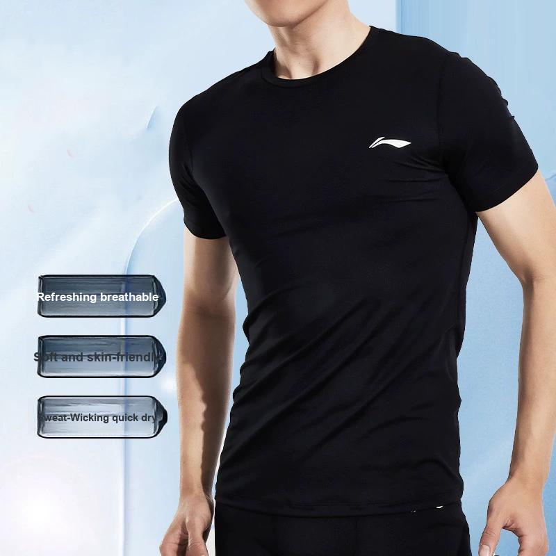 Li-Ning Skin-Friendly Comfortable Breathable Casual Sports Suit 3-Piece Set Men Suits MBZH155-1+MBZH023-1