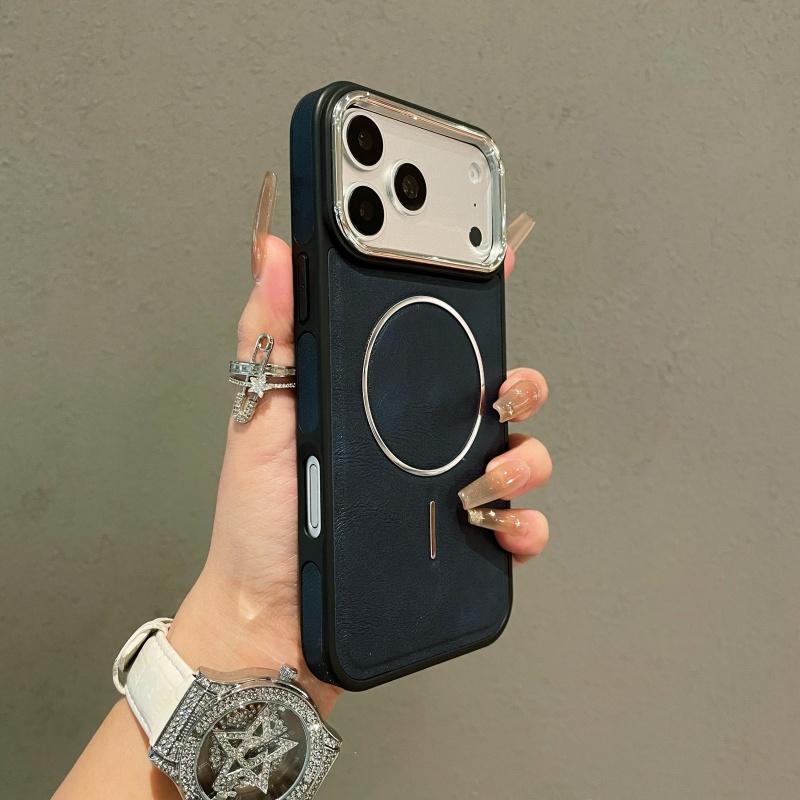 Business Leather Defender For Magsafe Case for iPhone 17 16 15 14 13 12 Pro Max Wireless Charging Magnetic Rugged Bumper Cover