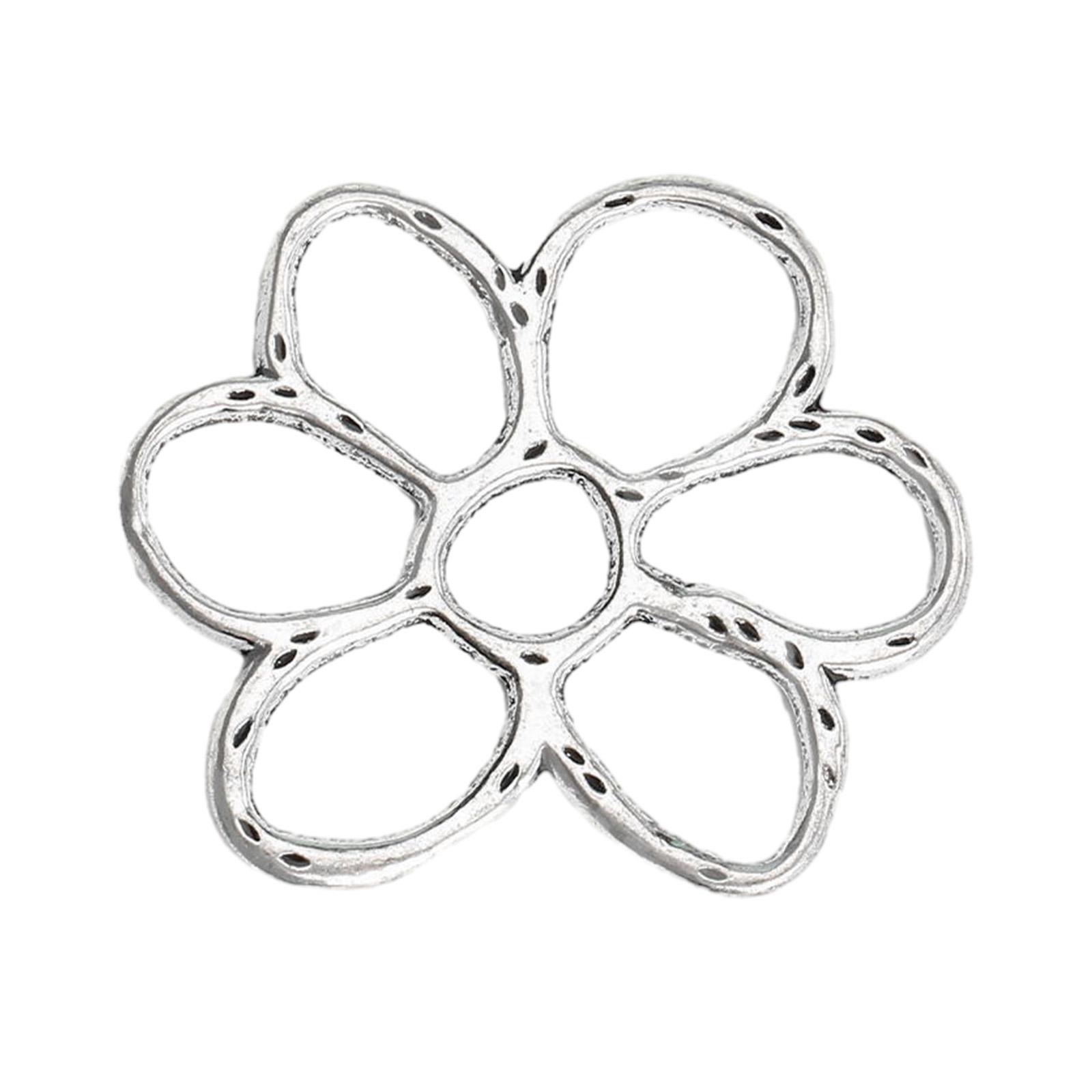 

Винтажное ожерелье с подвеской в виде неправильного цветка, ручная работа, полые бусины в виде цветка, DIY изготовление ювелирных изделий, подвески-шармы с бусинами в виде цветка 1