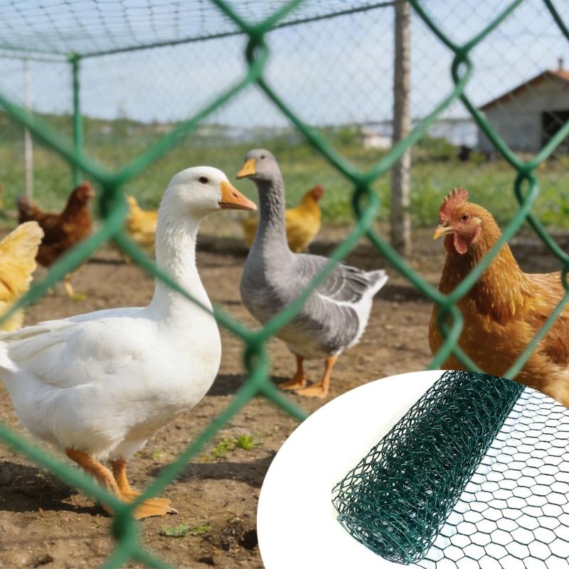 Lightweight Green Coated Galvanized Wire Mesh Flexible Cuttable for Easy DIY Plant Trellis & Vegetable Garden Protection