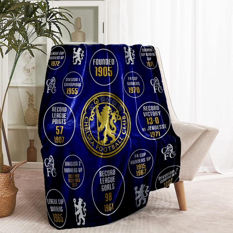 Chelsea F.C Print Blanket - Soft & Comfortable, for Bedroom, Travel, Sofa, Home Decoration - Birthday Christmas Gift for Friend